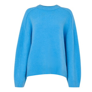 Whistles Blue Wool Mix Seam Detail Knit